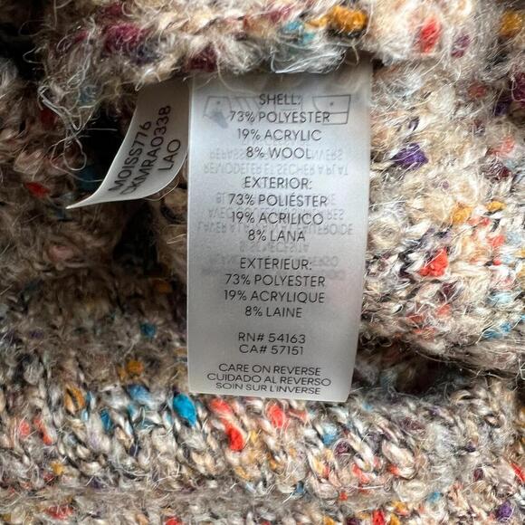 Calvin Klein Women’s Multicolor Bouclé Sweater Size S – Wool Blend, MSRP $79.50 - Picture 8 of 12